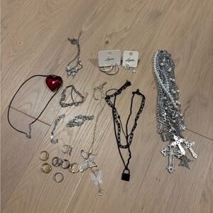 Silver and Gold Jewelry Set